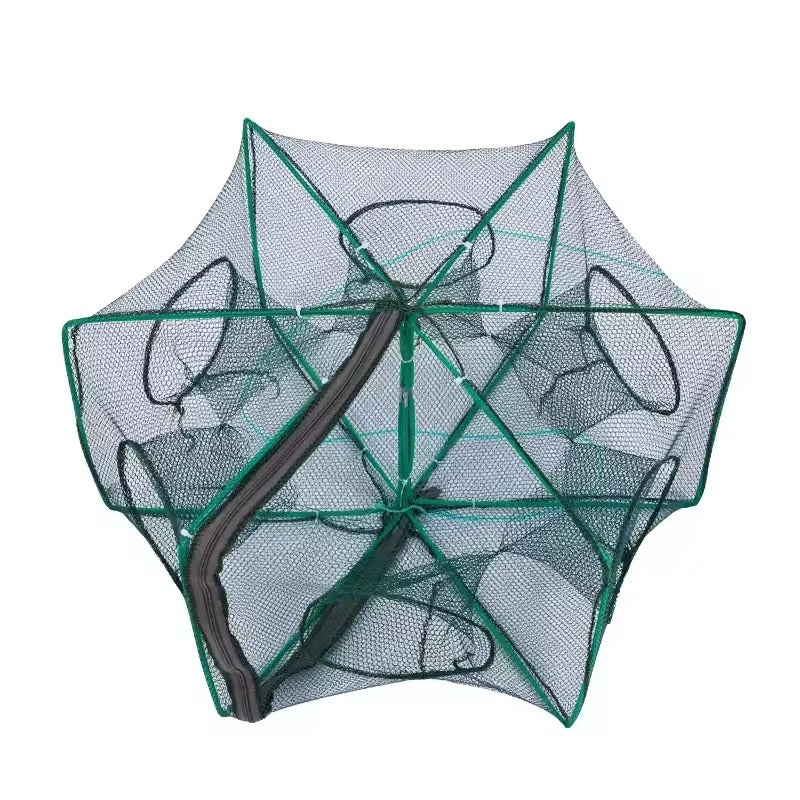 Foldable Multi-Entry Fishing Trap Net